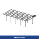 4-car Solar Carport-Canopy, heavy loads 60 PSF 185 MPH, fixed 5 deg tilt