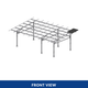 3-car Solar Carport-Canopy, standard loads 15 PSF 120 MPH, fixed 5 deg tilt