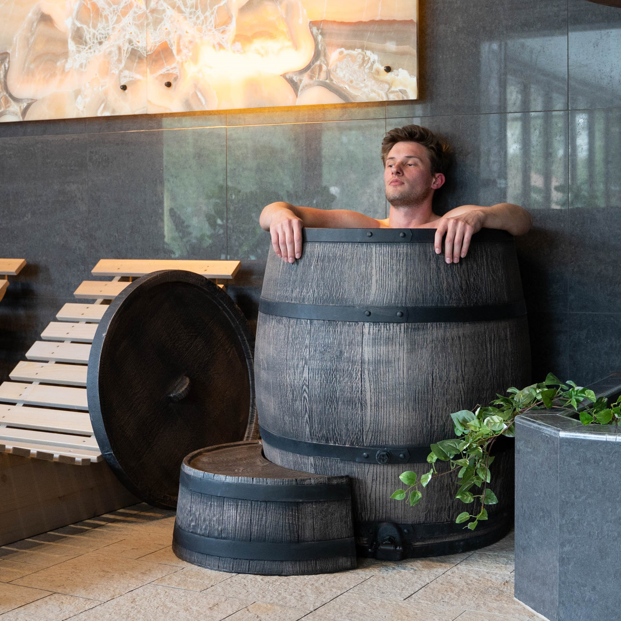 HydroBarrel 350 Ice Bath Barrel – Outdoor Cold Plunge Tub