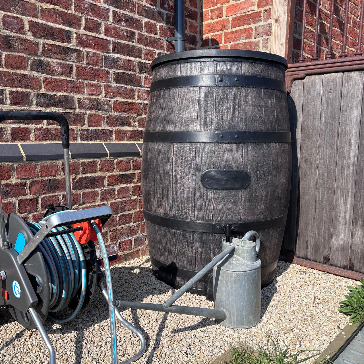 480 Litre Water Butt Barrel Oak Effect Outdoor Outlet