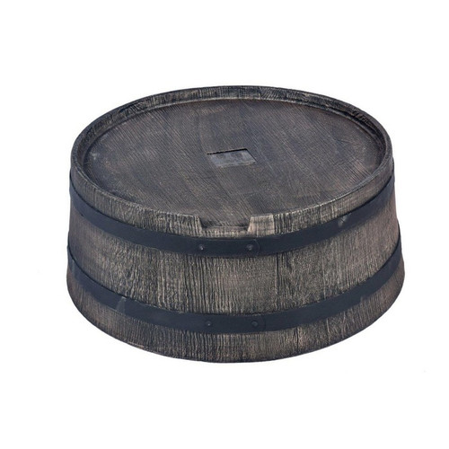 350 Litre Extra Large Garden Water Butt Stand in Oak Barrel Wood Effect