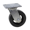 5" x 2" Swivel Plate Caster Rubber Tire On Cast Iron Wheel WC6650-01-RCI [700115]