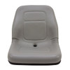 1430 High-Back Plastic Pan Gray Seat Black Talon 143000GR [300336]
