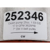 1.53 cu  in  Hydraulic Clutch Pump w/ 7" Double Groove V-belt Pulley Bailey 252346 [906696]