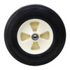 Front View 12" x 2.25" Solid Rubber Tire on White Plastic Wheel