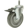 5x1-1/4 Grip Ring Swivel Caster w/Brake [700217]