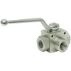3/8" NPT Carbon Steel 5880 PSI 3-Way Ball Valve Dynamic DE3L-38-NPT [903657]