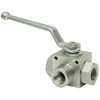 1/2" NPT Carbon Steel 5145 PSI 3-Way Ball Valve Dynamic DE3L-12-NPT [903658]