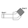 3/8" Hosebarb x 3/8" NPT Male 45 Degree Elbow 4503-06-06 Adapter [903592]