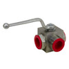 SAE 24 Carbon Steel 4500 PSI 3-Way Ball Valve Dynamic DB3L-24-SAE [903672]