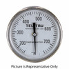 150 - 750 Degree F 1-3/4" Face 8" Stem Teltru GT100R Series 16100865 Thermometer [200673]