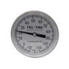 -10-110 Degree C 3" Face 8" Stem Teltru LT330R Series 28190874 Thermometer [200721]