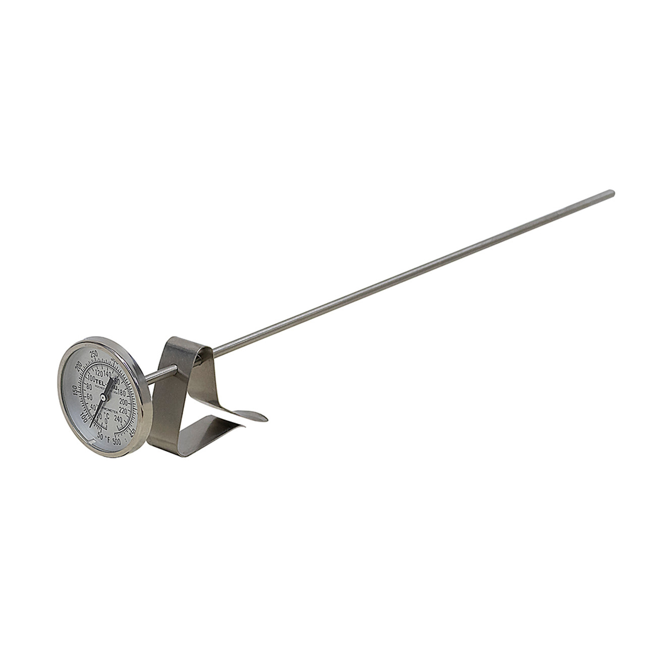 50-500 Degree F, 0-240 Degree C 2" Face 1-3/4" Stem Teltru GT00R Series 16101209 Thermometer [200725]