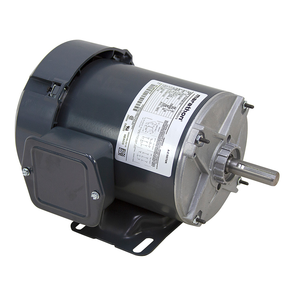 1/2 HP 1725 RPM 208-230/460 Volt AC 3Ph Marathon Motor 5K35MNB117 [501454]