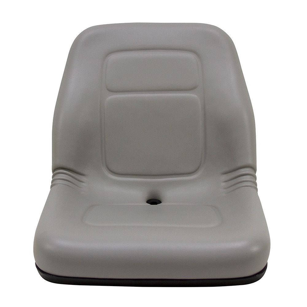1430 High-Back Plastic Pan Gray Seat Black Talon 143000GR [300336]