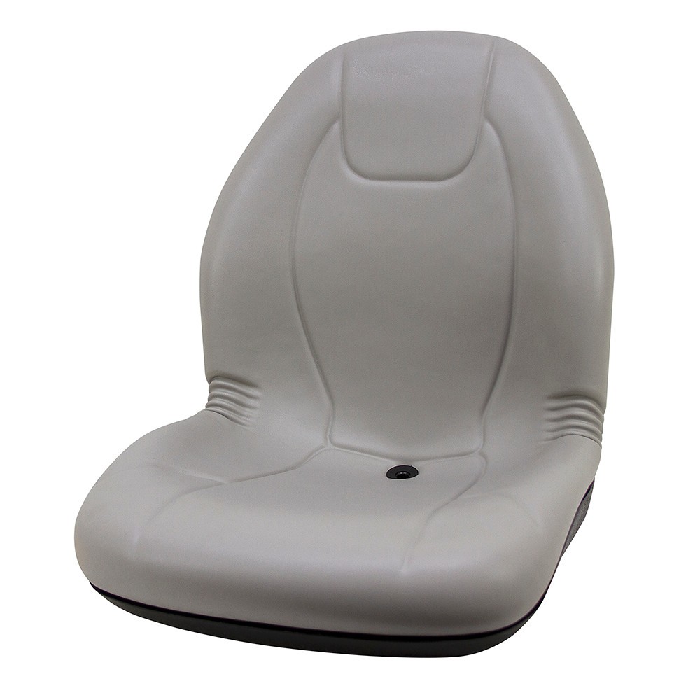1490 Ultra-High Back Gray Plastic Pan Seat Black Talon 149000GR [300340]