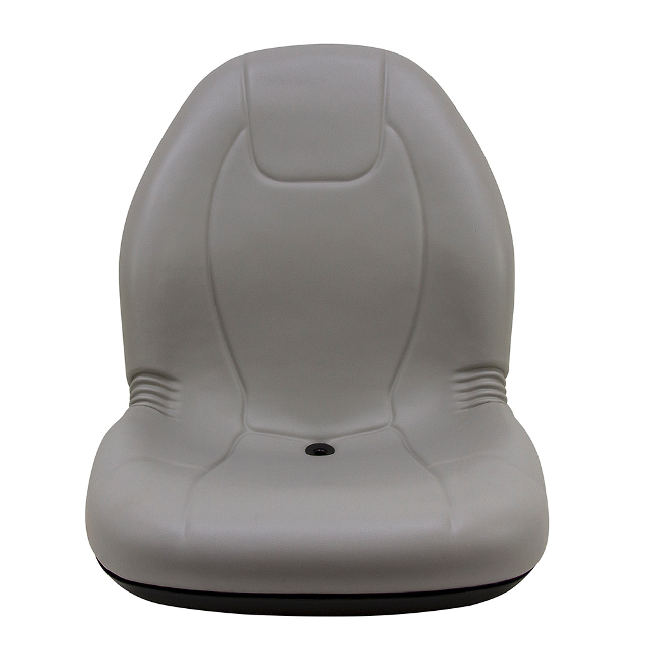 1490 Ultra-High Back Gray Plastic Pan Seat Black Talon 149000GR [300340]