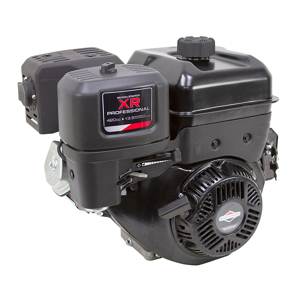 13.5 HP (Gross) Briggs & Stratton 25T2370085F1 Electric and Recoil Start Horizontal Shaft Engine [300334]
