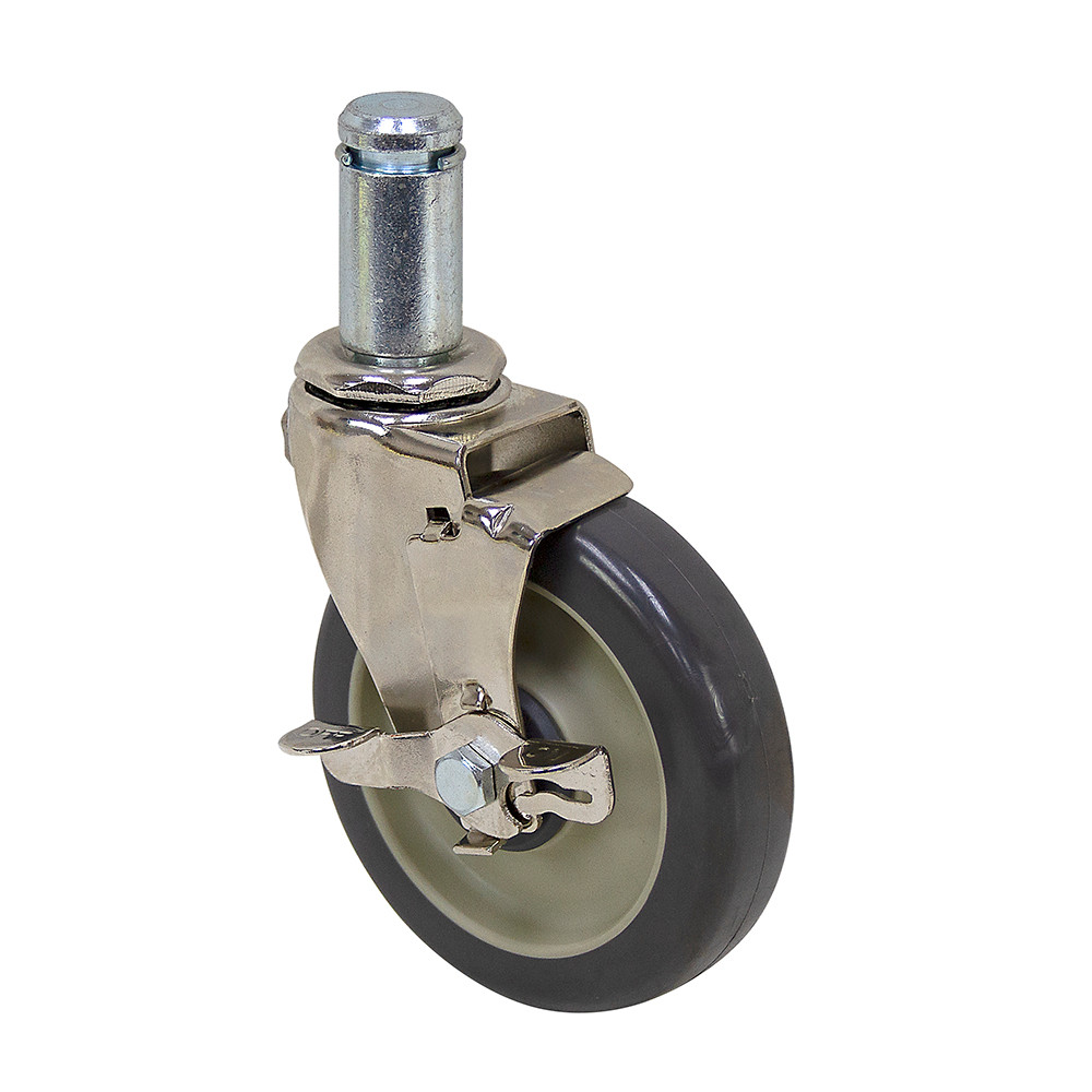 5" x 1-1/4" JARVIS Swivel Grip Ring Caster with Brake 5-W145-213GP BRK PA 1.110 X 2 [700640]
