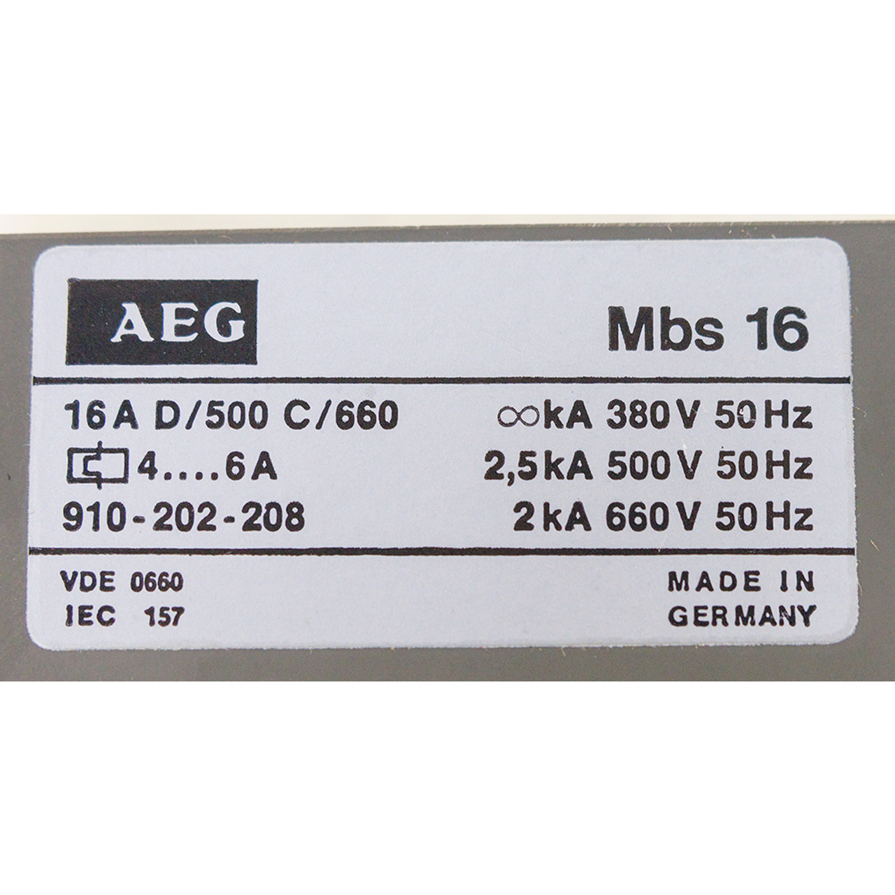 Adjustable Motor Circuit Protector AEG MBS16 [500168]