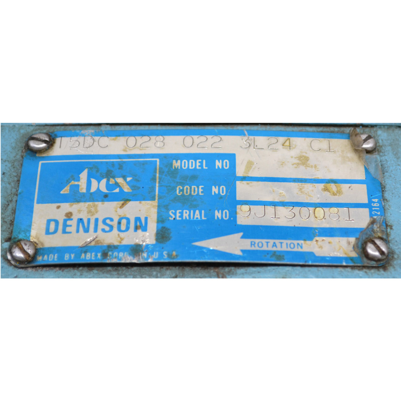 Dension 15DC 028 022 3L24 C1 Hydraulic Gear Pump [WC9-364]