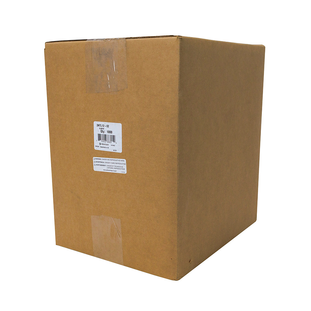 Box of 1000 1/2" Hosebarb x 11/16" Nozzle Thread Polypropylene Elbow Pentair Hypro 3NT12-01 [200885]