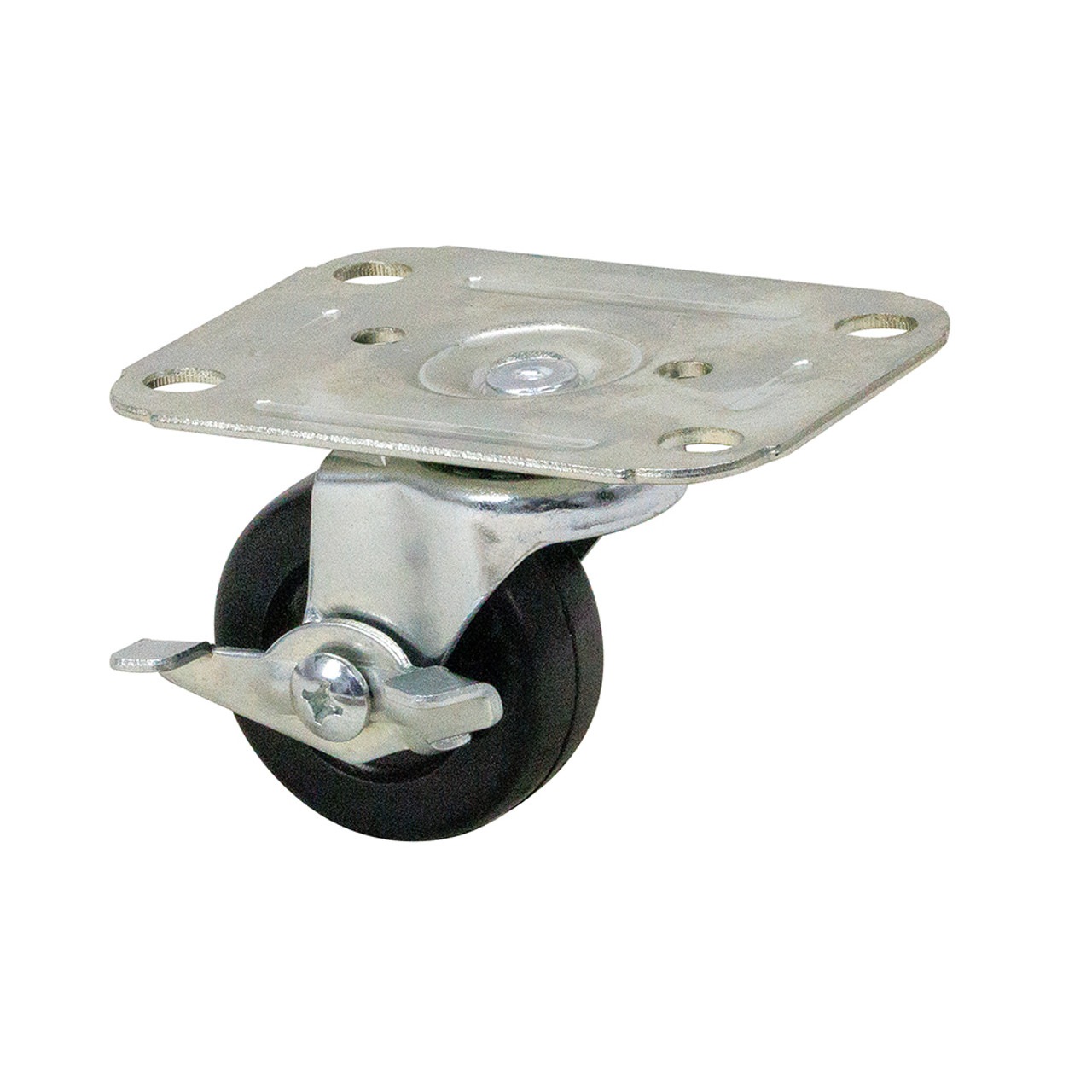 2" x 13/16" Swivel Plate Caster w/ Sidelock Brake Jarvis 2-L9-101-SPTP BRK [700722]
