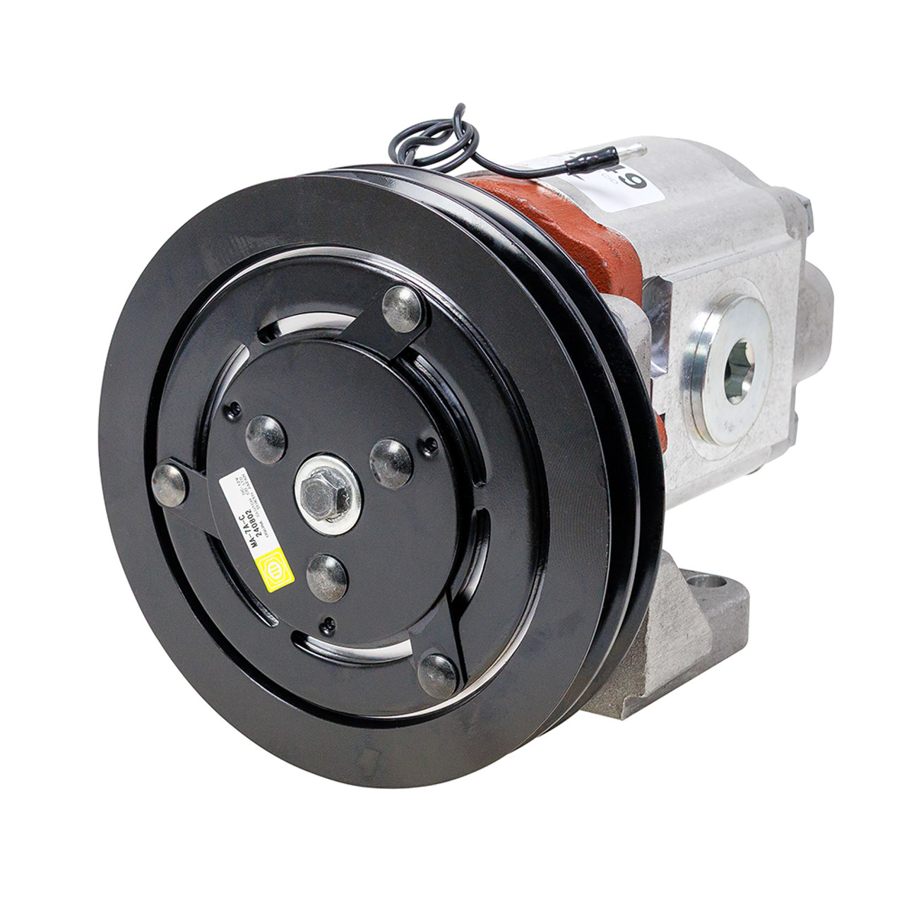 2.32 cu  in  Hydraulic Clutch Pump w/ 7" Double Groove V-belt Pulley Bailey 252349 [906699]