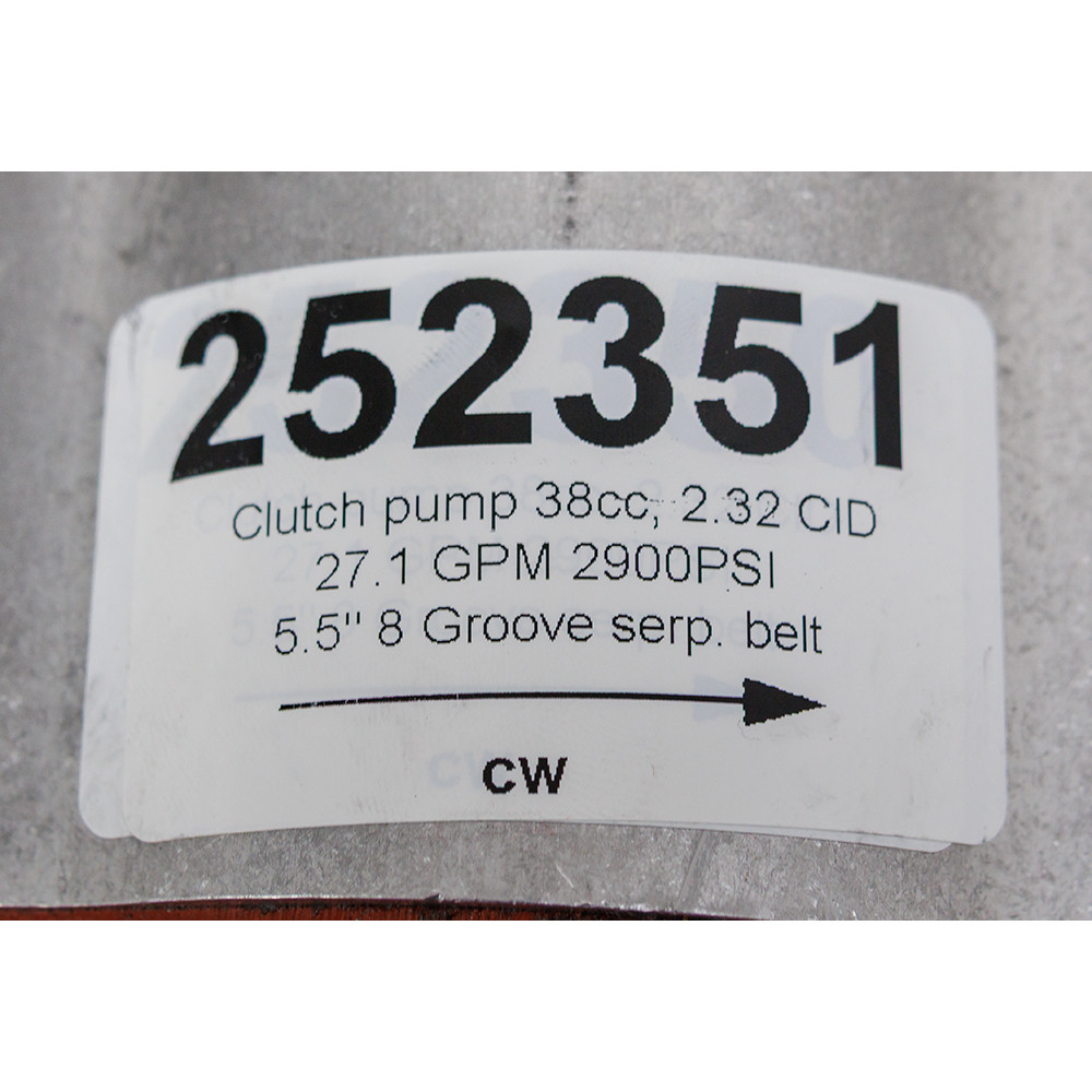 2.32 cu  in  Hydraulic Clutch Pump w/ 5.5" Eight Groove Serpentine Belt Pulley Bailey 252351 [906701]