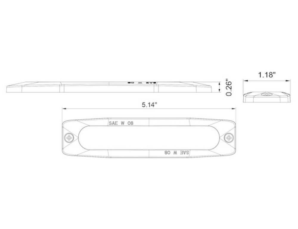 12-24 Volt DC Blue Ultra Thin 5" LED Strobe Light Buyer Products 8892204 [501634]