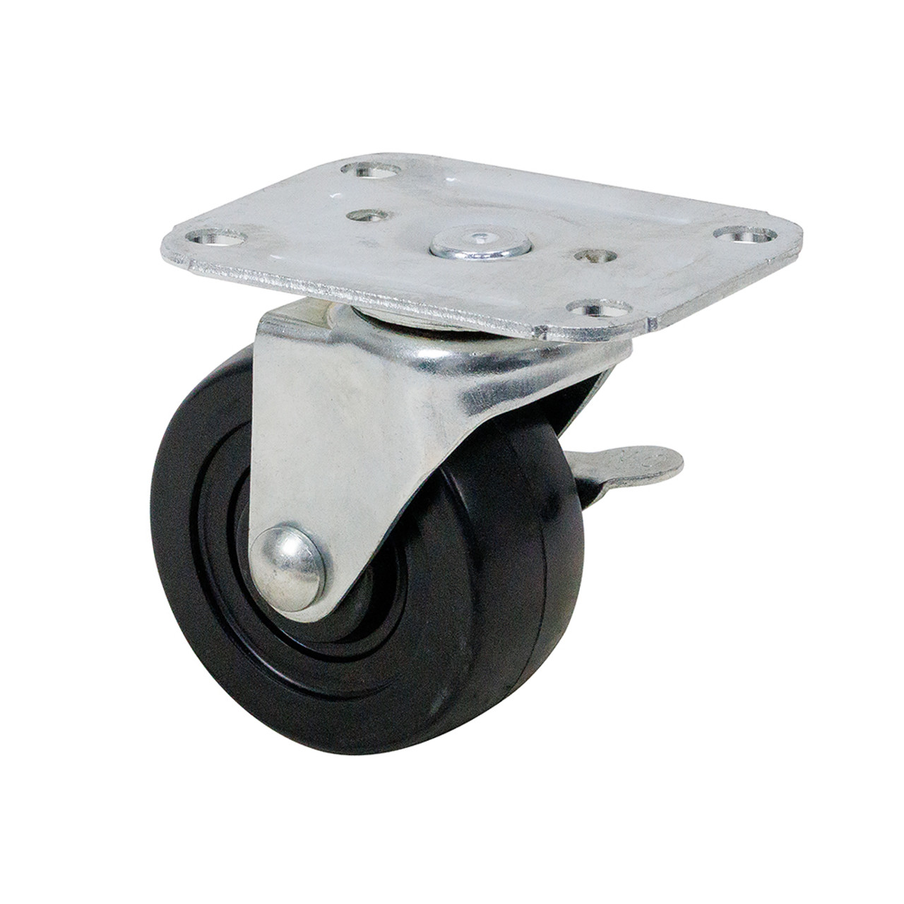 3" x 1-1/4" Swivel Plate Caster w/ Wheel Brake Jarvis  3-30-105-2 PA SP LDHT [700728]