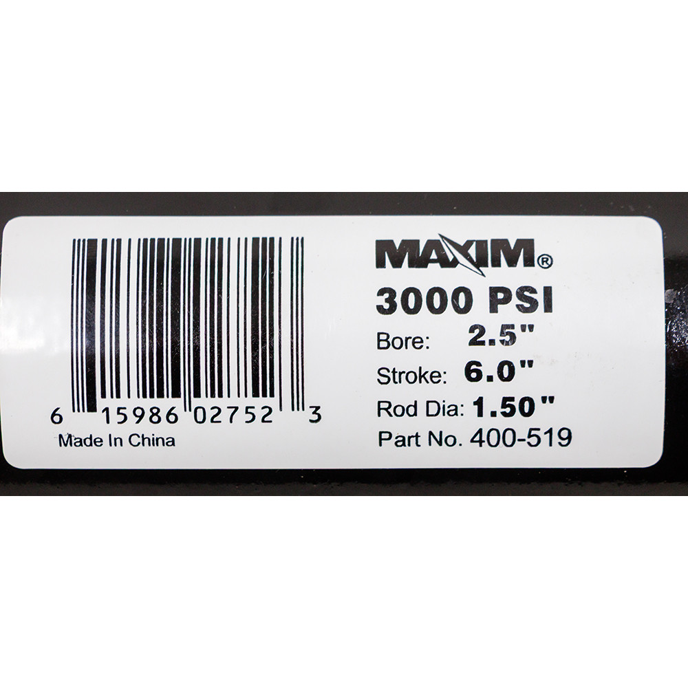 2.5x6x1.5 Double Acting Hydraulic Cylinder Maxim 400519 [906770]
