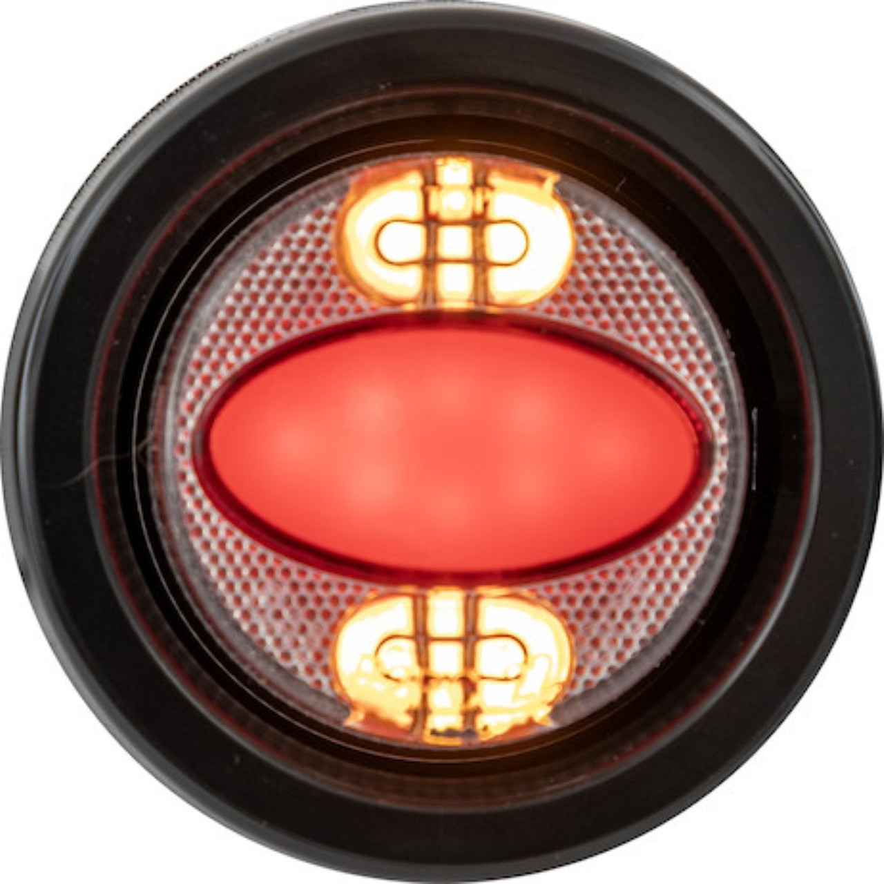 2" 14 LED Amber/Red Round Recessed Combination Marker/Strobe Light Buyers Products 5622001 [501648]