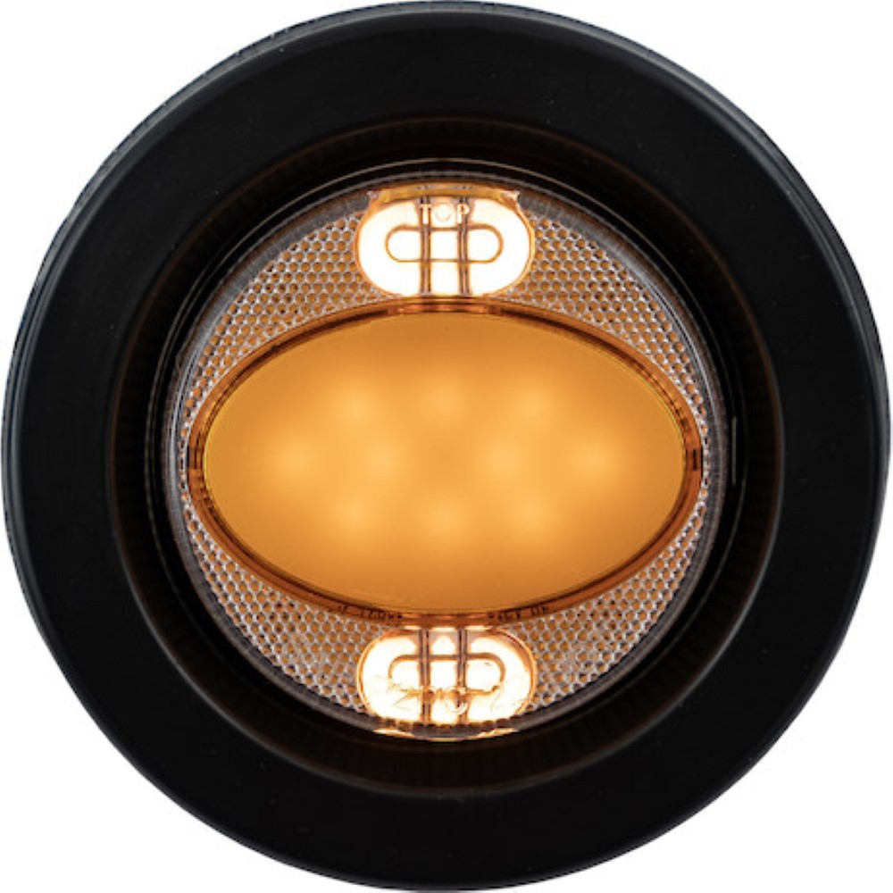 2-1/2" 16 LED Amber/Amber Round Recessed Combination Marker/Strobe Light Buyers Products 5622502 [501651]