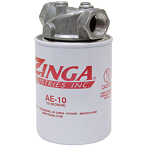 3/4" NPT 25 GPM Zinga Return Line Filter 25 PSI Bypass Zinga ZAF-07-25-0-10 [907072]