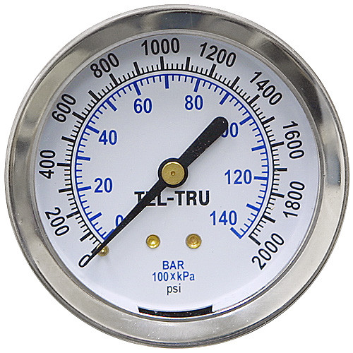 2000 PSI 2.5 SS BM Dry Gauge 2533BS4C1H5FT [200351]