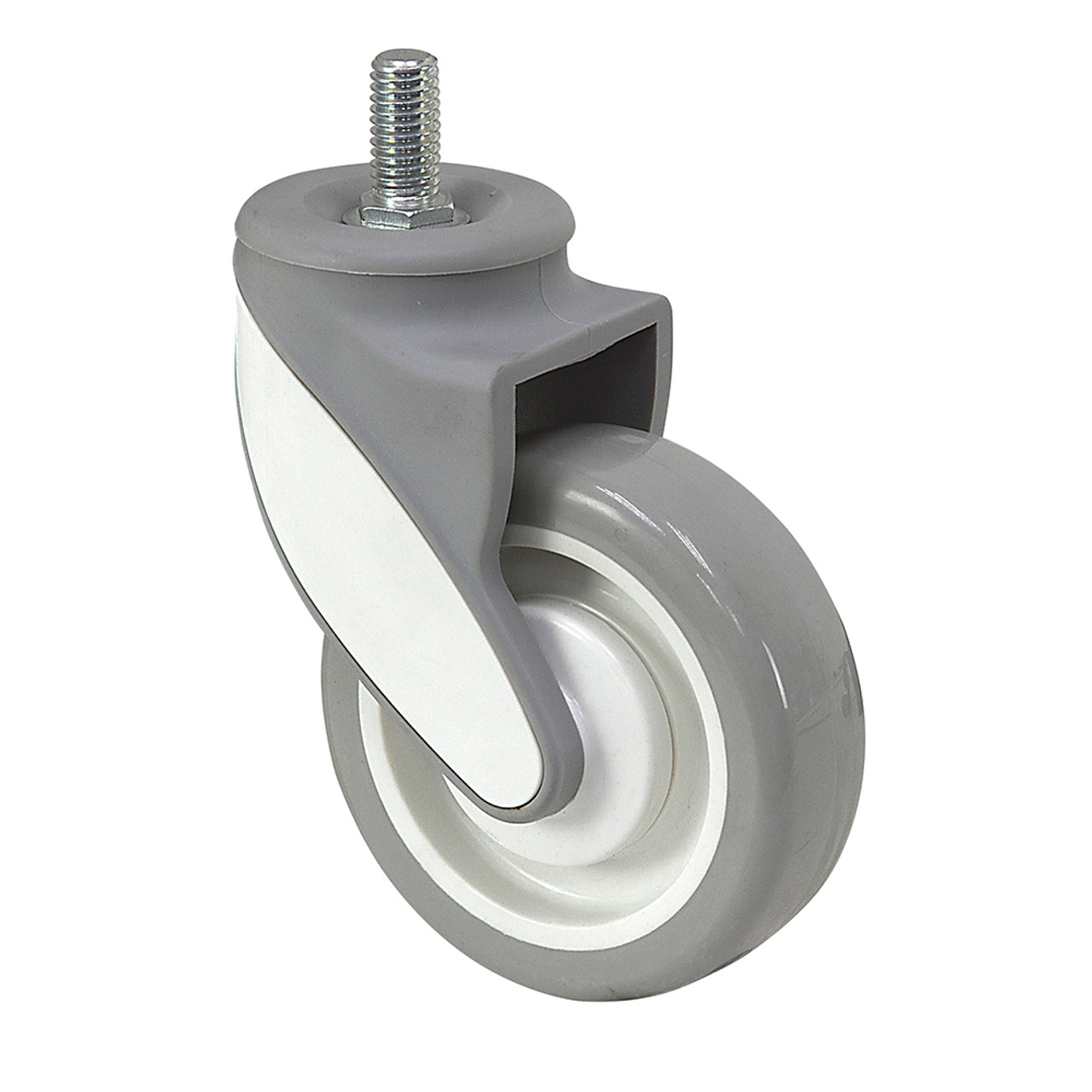 4" x 1-1/4" Medcaster Swivel Threaded Stem Caster MQ04PYP125SWTS02 [700318]