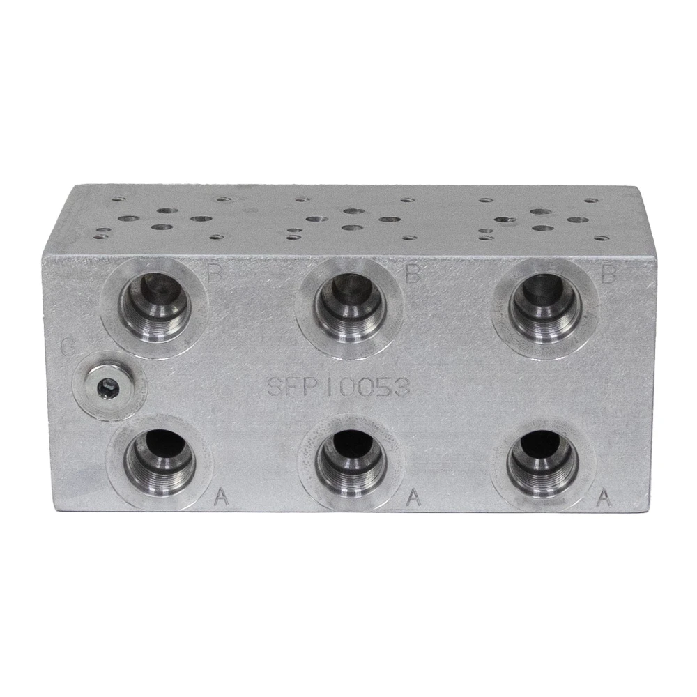 3 Station D03 Series Open Center Manifold Subplate Source Fluid Power SFP-10053