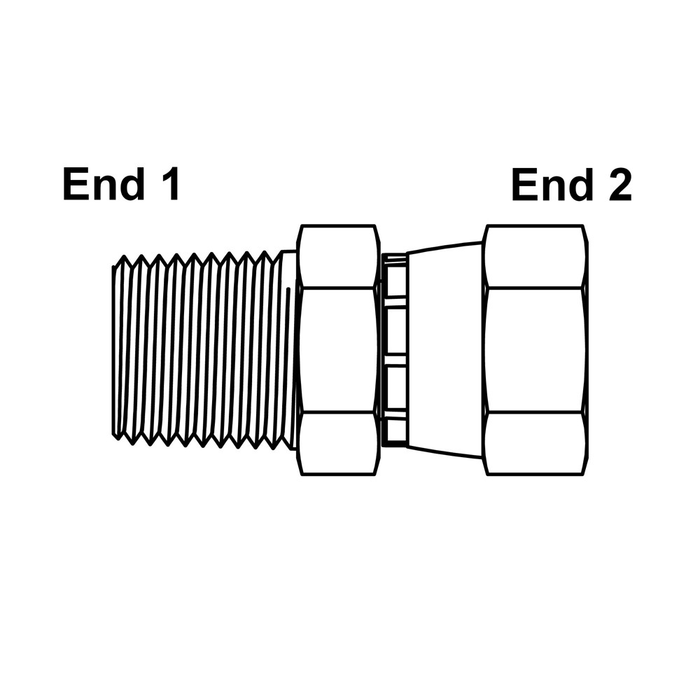 JIC 5 Female Swivel x 1/4