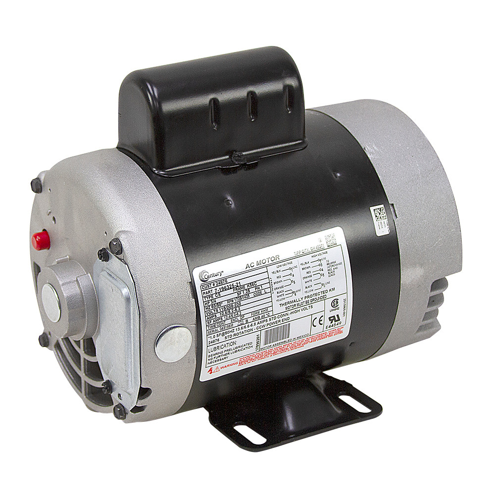 3/4 HP 1725 RPM 115/208-230 Volt AC CENTURY 7-196325-21 Motor [BB10-3400]