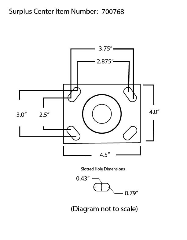 6 x 2 Swivel Plate Caster Jescraft CTR-62POS [700768]