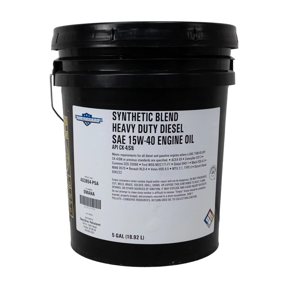 15W-40 CK-4 Heavy Duty Synthetic Blend Diesel Engine Oil Ameriguard AG3854-P5A [906922]