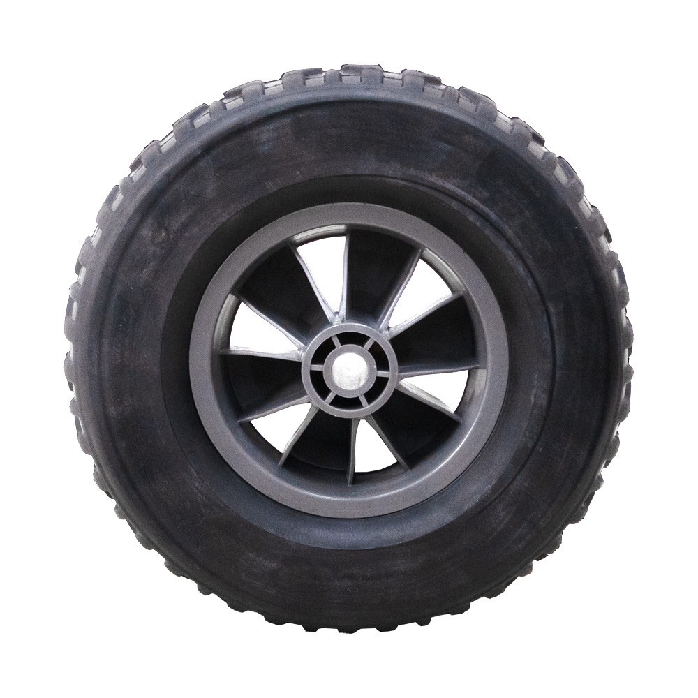 10" x 3" Semi-Pneumatic Tire on Grey Plastic Wheel Generac