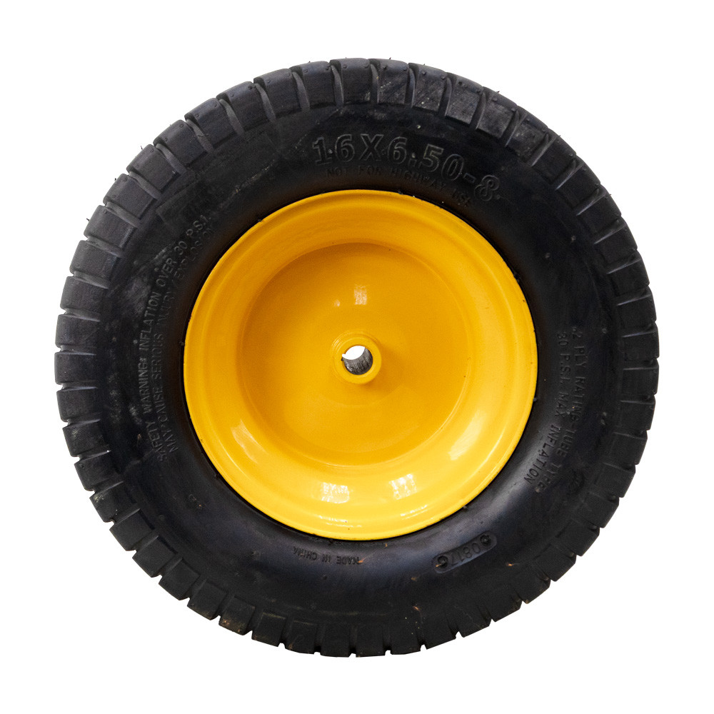 Back 16x6.50-8 Wheel Assembly w/ Orange Steel Rim