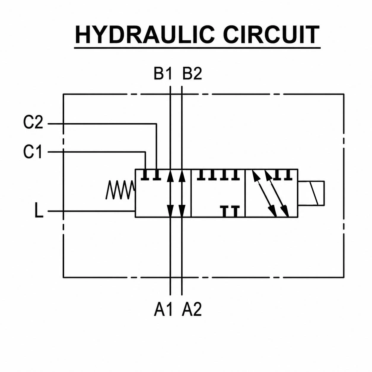 Hydraulic Circuit Diagram 21 GPM 12 Volt DC Solenoid Operated 2 Position 6 Way Diverter Walvoil 12C060040