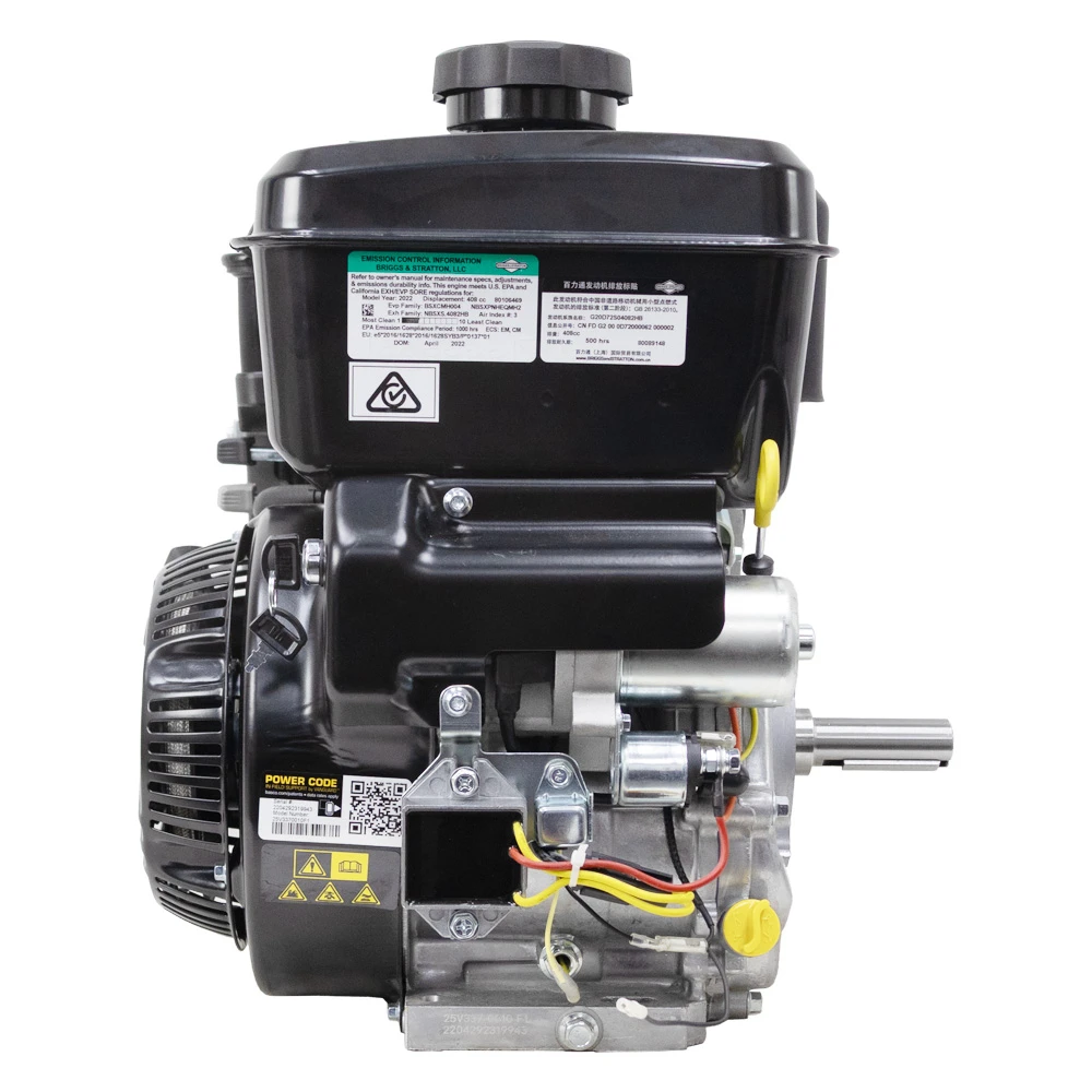 14 Hp 408cc Horizontal Electric and Recoil Start Engine Briggs & Stratton 25V337-0010-F1