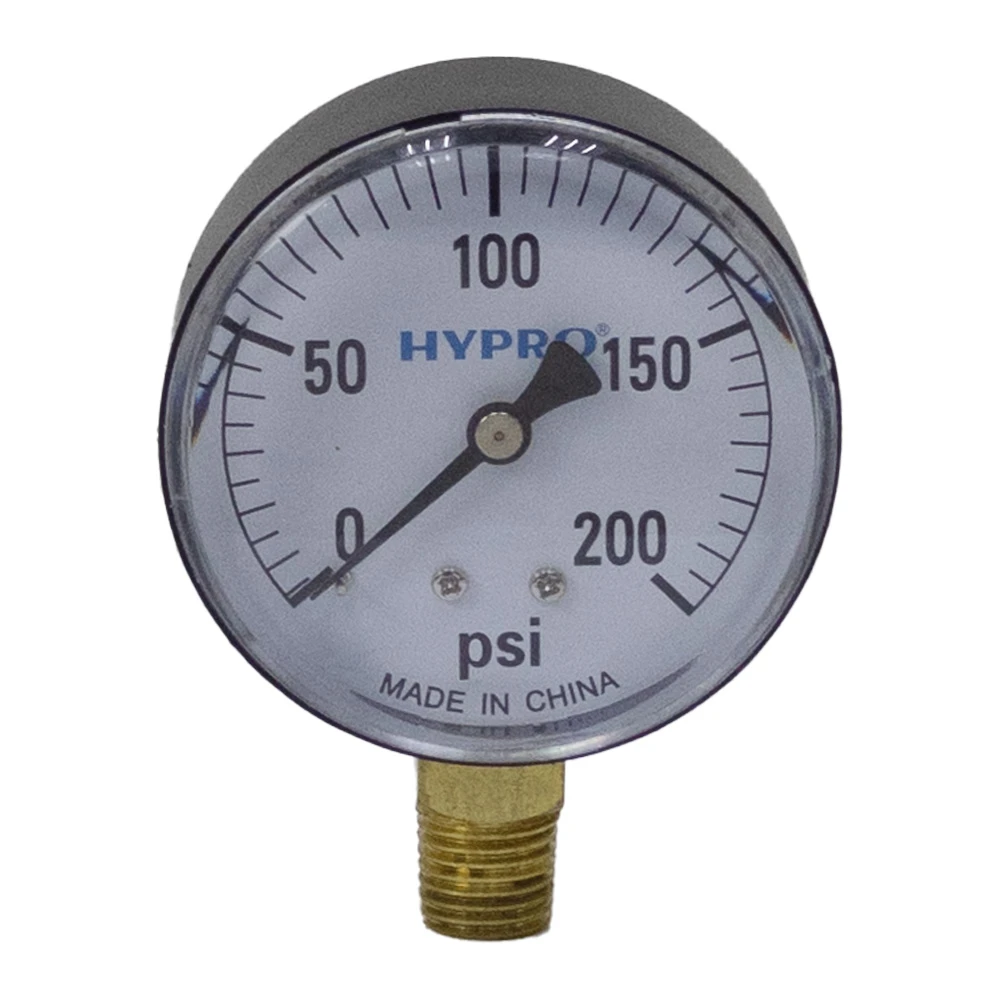 200 PSI Pressure 2-1/2" Dia. Dry Lower Mount 1/4" NPT Gauge