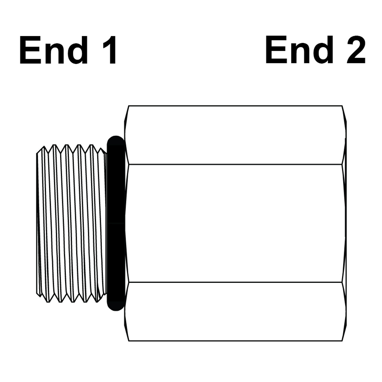 SAE 8 Male x SAE 6 Female Straight 6410-08-06 Adapter [901222]