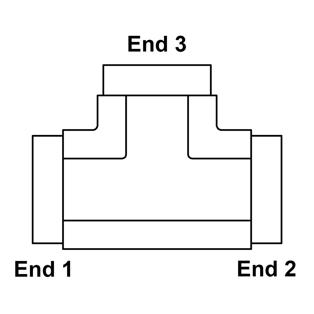 1" NPT Female x 1" NPT Female x 1" NPT Female Tee 5605-16-16-16 Adapter [901733]