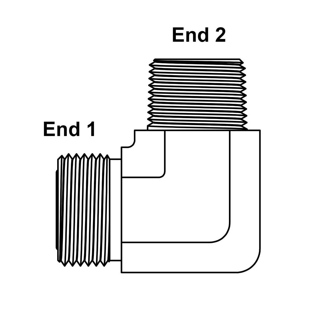 ORFS 16 Male x 1" NPT Male 90 Degree Elbow FF2501-16-16 Adapter [901675]